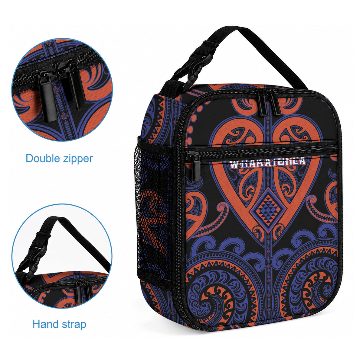 Aotearoa Whakatohea Lunch Bag Maori Tribal Pattern LT05 - Polynesian Pride