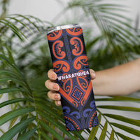 Custom Aotearoa Whakatohea Skinny Tumbler Maori Tribal Pattern LT05 - Polynesian Pride
