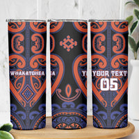 Custom Aotearoa Whakatohea Skinny Tumbler Maori Tribal Pattern LT05 - Polynesian Pride