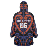 Custom Aotearoa Whakatohea Wearable Blanket Hoodie Maori Tribal Pattern LT05 - Polynesian Pride