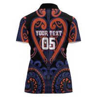 Custom Aotearoa Whakatohea Women Polo Shirt Maori Tribal Pattern LT05 - Polynesian Pride