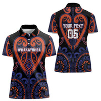 Custom Aotearoa Whakatohea Women Polo Shirt Maori Tribal Pattern LT05 - Polynesian Pride