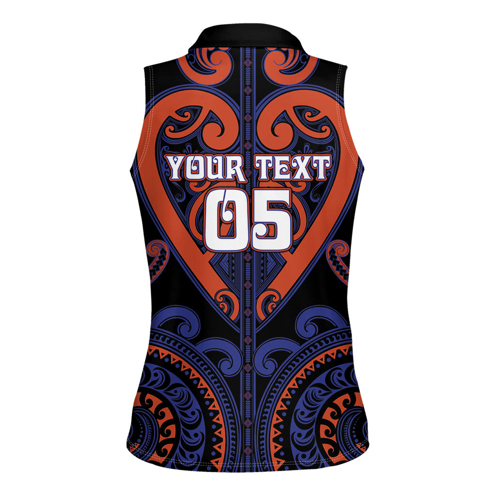 Custom Aotearoa Whakatohea Women Sleeveless Polo Shirt Maori Tribal Pattern LT05 - Polynesian Pride