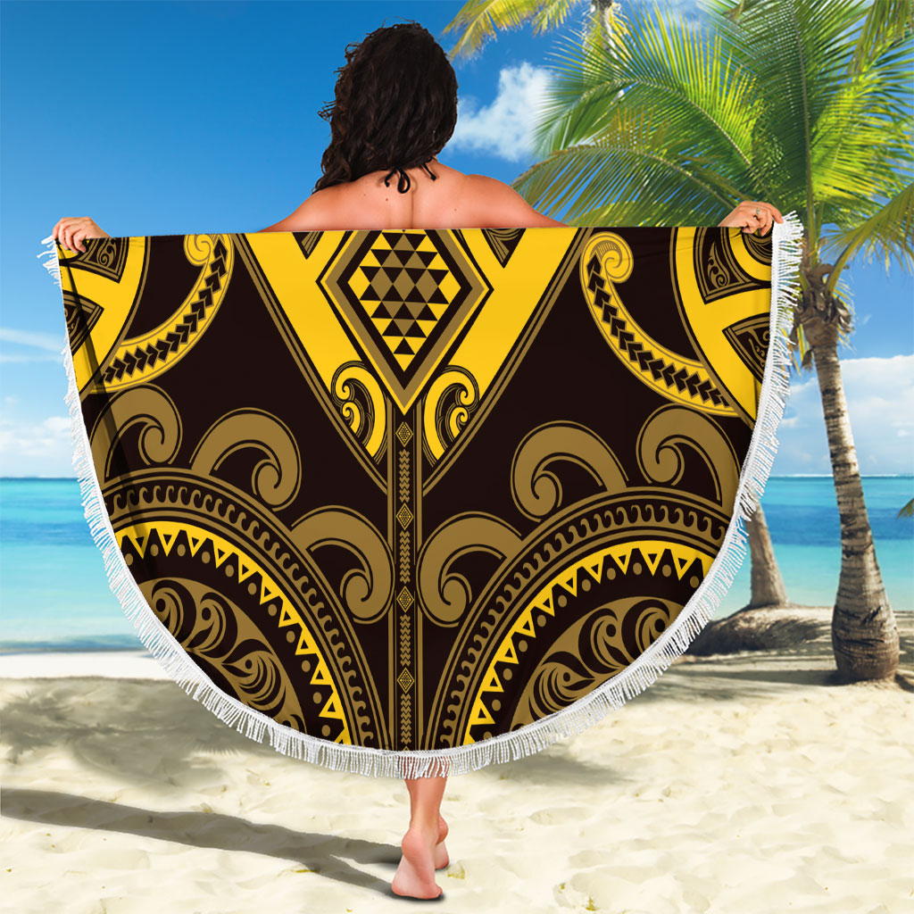 Aotearoa Ngati Whatua Beach Blanket Maori Tribal Pattern LT05 - Polynesian Pride