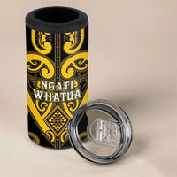 Custom Aotearoa Ngati Whatua 4 in 1 Can Cooler Tumbler Maori Tribal Pattern LT05 - Polynesian Pride
