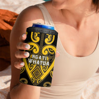 Custom Aotearoa Ngati Whatua 4 in 1 Can Cooler Tumbler Maori Tribal Pattern LT05 - Polynesian Pride