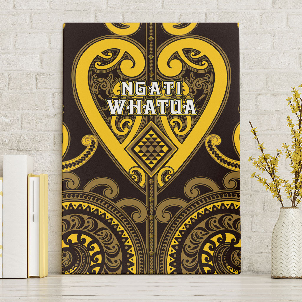 Aotearoa Ngati Whatua Canvas Wall Art Maori Tribal Pattern LT05 Without Frame Yellow - Polynesian Pride