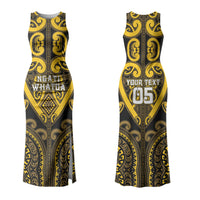 Custom Aotearoa Ngati Whatua Couples Matching Tank Maxi Dress and Long Sleeve Button Shirt Maori Tribal Pattern LT05 - Polynesian Pride