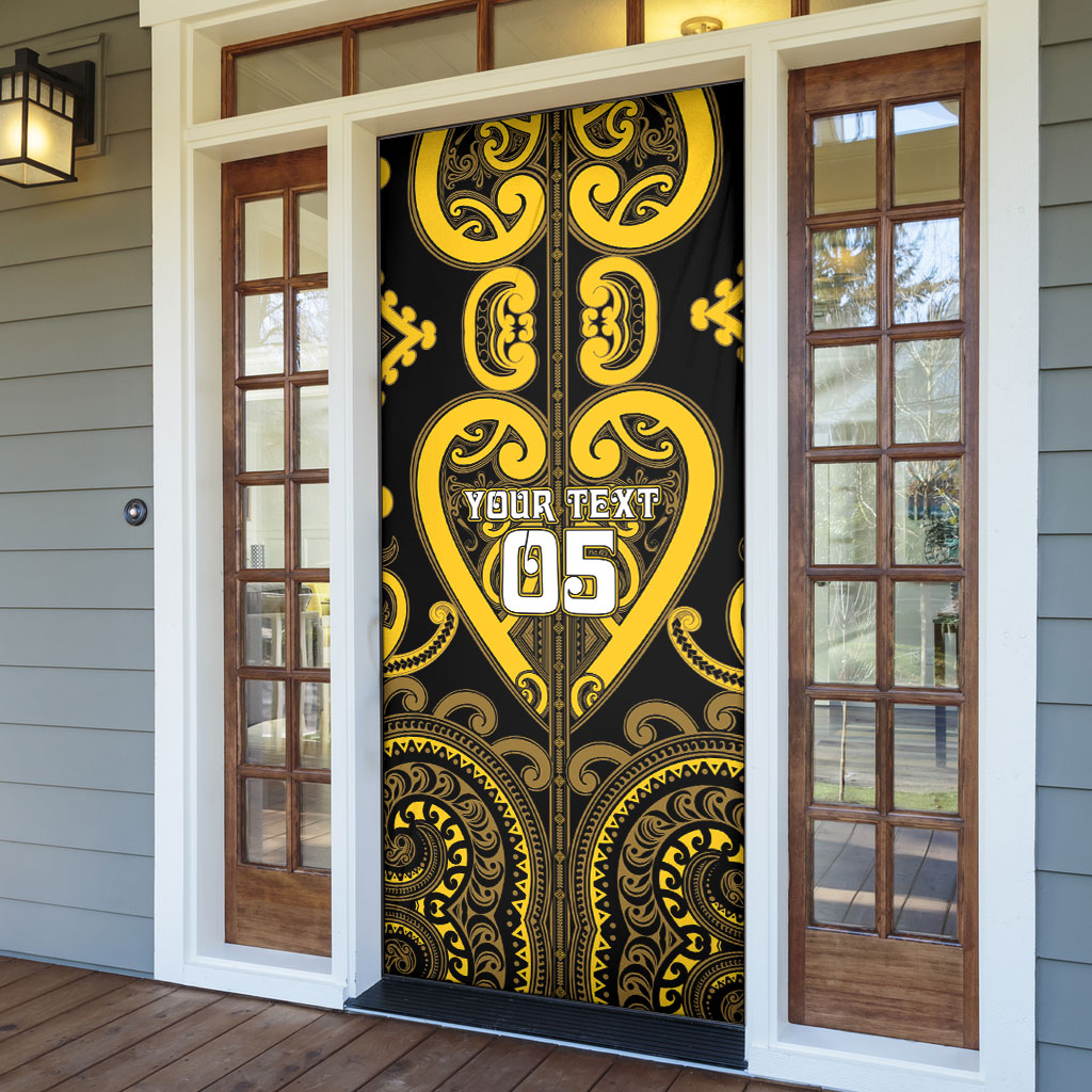 Custom Aotearoa Ngati Whatua Door Cover Maori Tribal Pattern LT05 - Polynesian Pride
