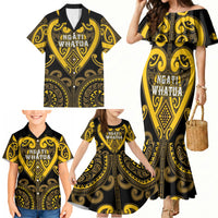 Custom Aotearoa Ngati Whatua Family Matching Mermaid Dress and Hawaiian Shirt Maori Tribal Pattern LT05 - Polynesian Pride