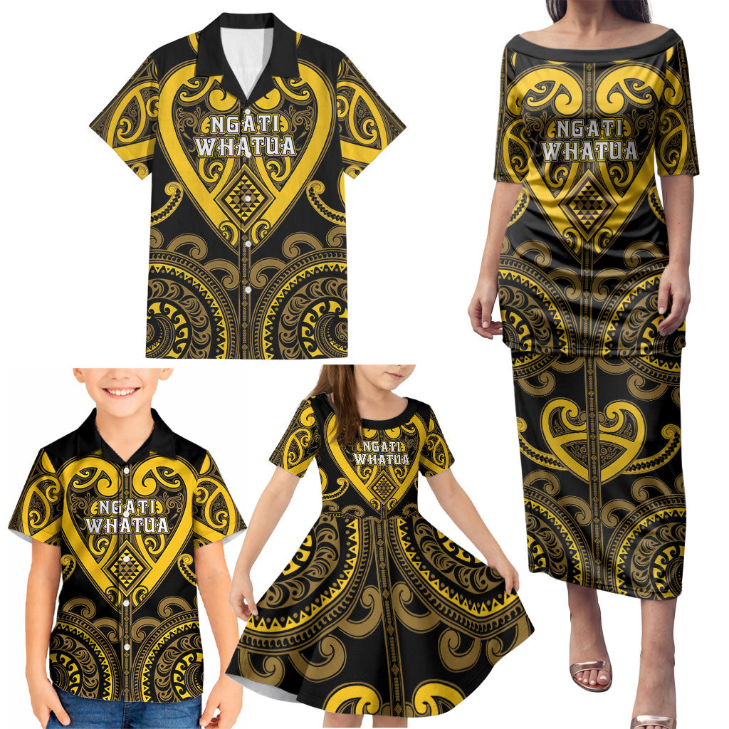 Custom Aotearoa Ngati Whatua Family Matching Puletasi and Hawaiian Shirt Maori Tribal Pattern LT05 - Polynesian Pride