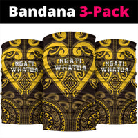 Aotearoa Ngati Whatua Neck Gaiter Maori Tribal Pattern LT05 package One Size: 25*50cm Yellow - Polynesian Pride