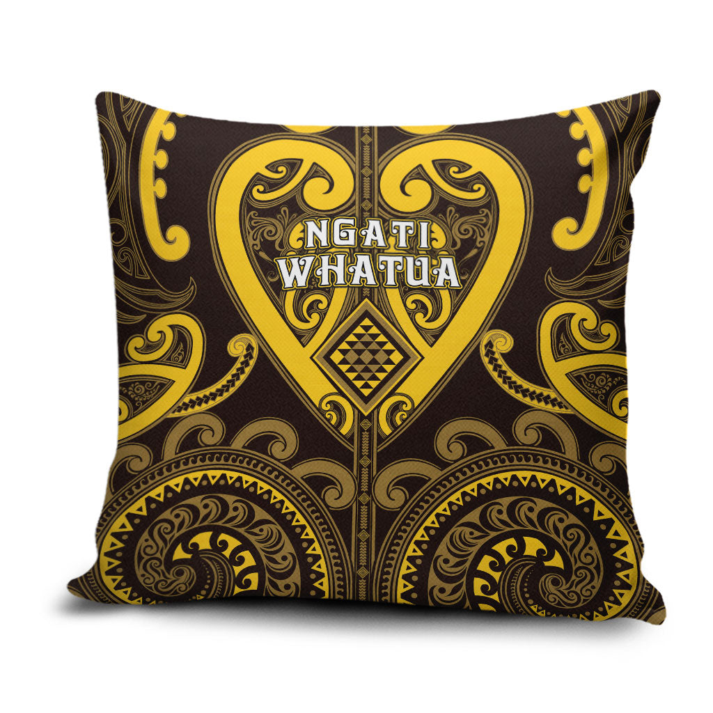 Aotearoa Ngati Whatua Pillow Cover Maori Tribal Pattern LT05 Yellow - Polynesian Pride