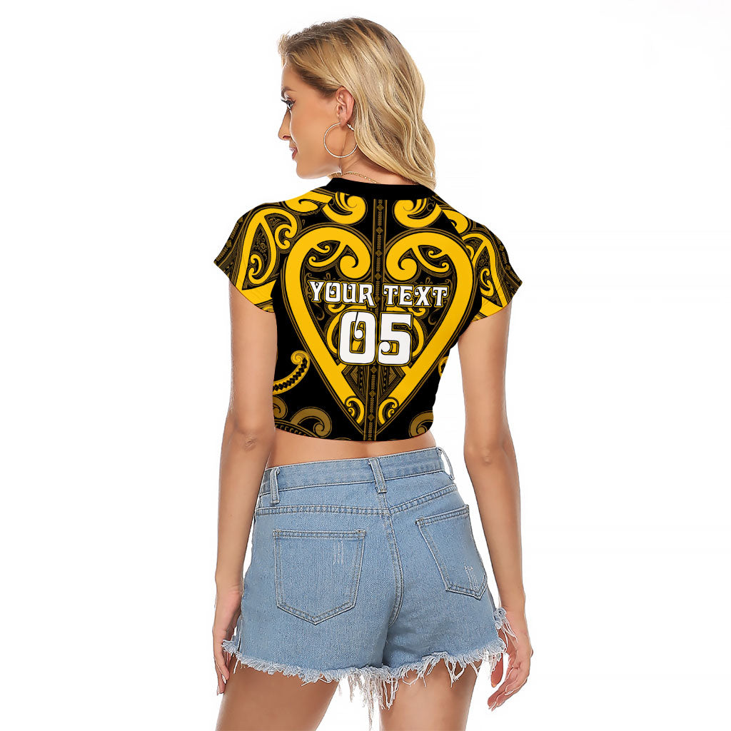 Custom Aotearoa Ngati Whatua Raglan Cropped T Shirt Maori Tribal Pattern LT05 - Polynesian Pride