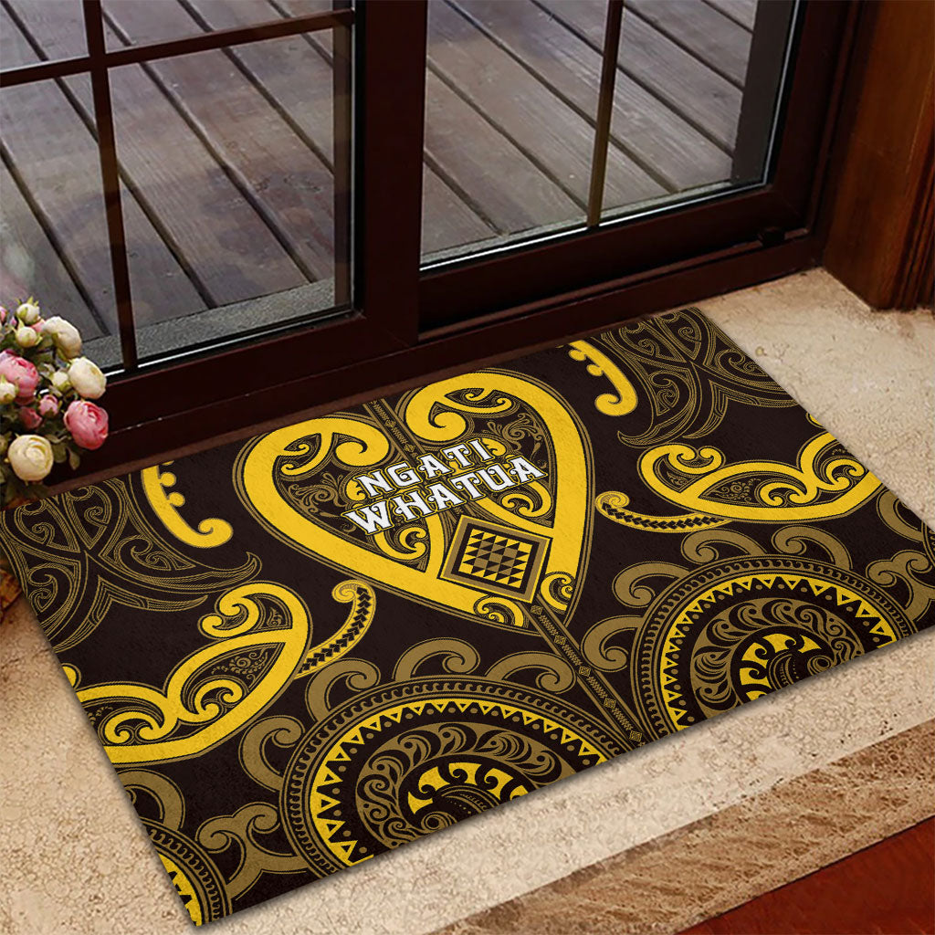Aotearoa Ngati Whatua Rubber Doormat Maori Tribal Pattern LT05 - Polynesian Pride