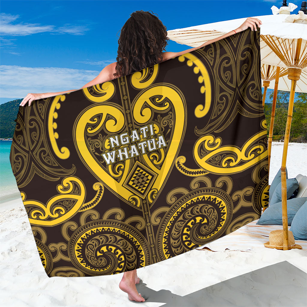 Aotearoa Ngati Whatua Sarong Maori Tribal Pattern LT05 One Size 44 x 66 inches Yellow - Polynesian Pride