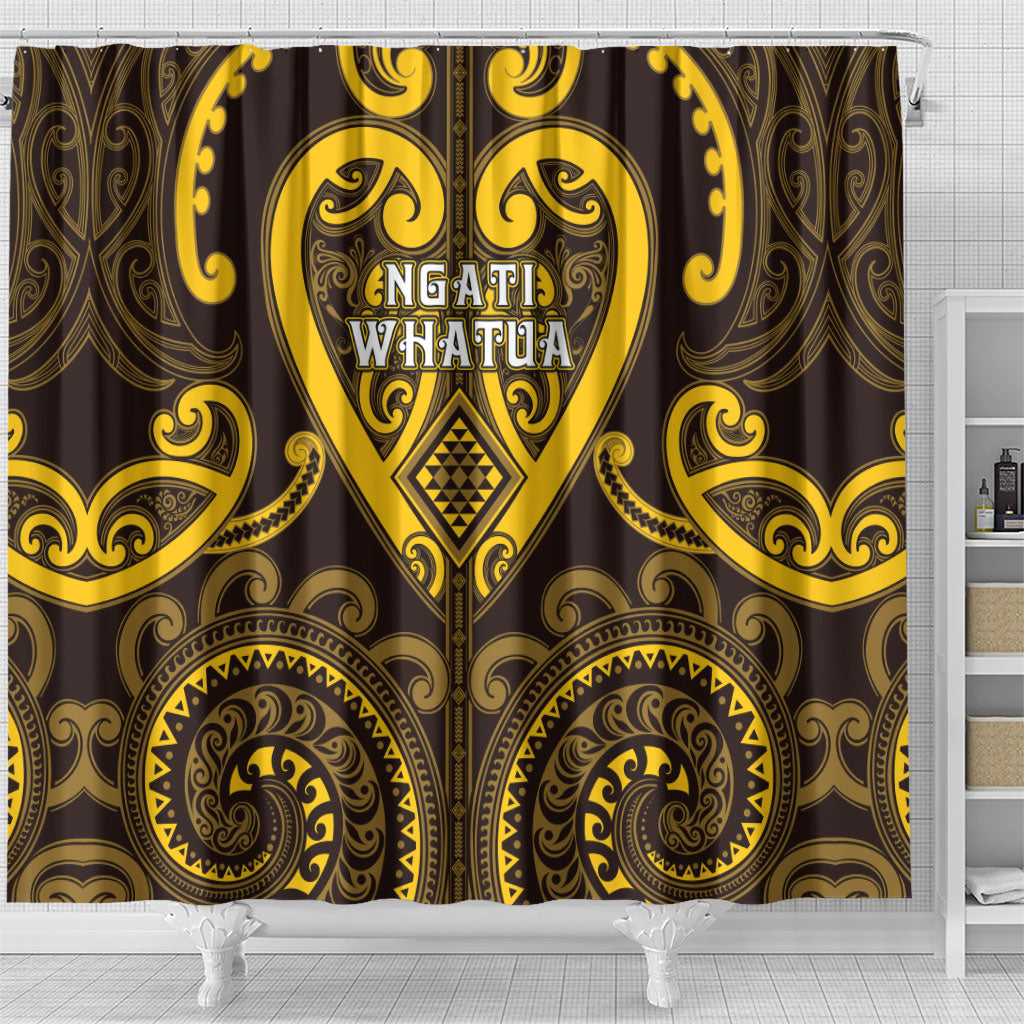Aotearoa Ngati Whatua Shower Curtain Maori Tribal Pattern LT05 - Polynesian Pride