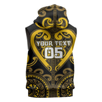 Custom Aotearoa Ngati Whatua Sleeveless Zip Hoodie Maori Tribal Pattern LT05 - Polynesian Pride
