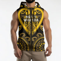 Custom Aotearoa Ngati Whatua Sleeveless Zip Hoodie Maori Tribal Pattern LT05 - Polynesian Pride