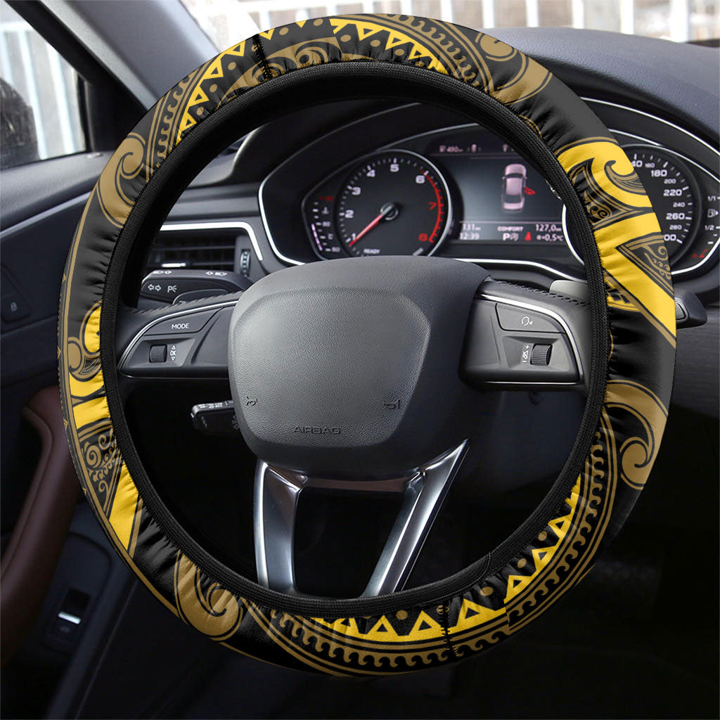 Aotearoa Ngati Whatua Steering Wheel Cover Maori Tribal Pattern LT05 - Polynesian Pride