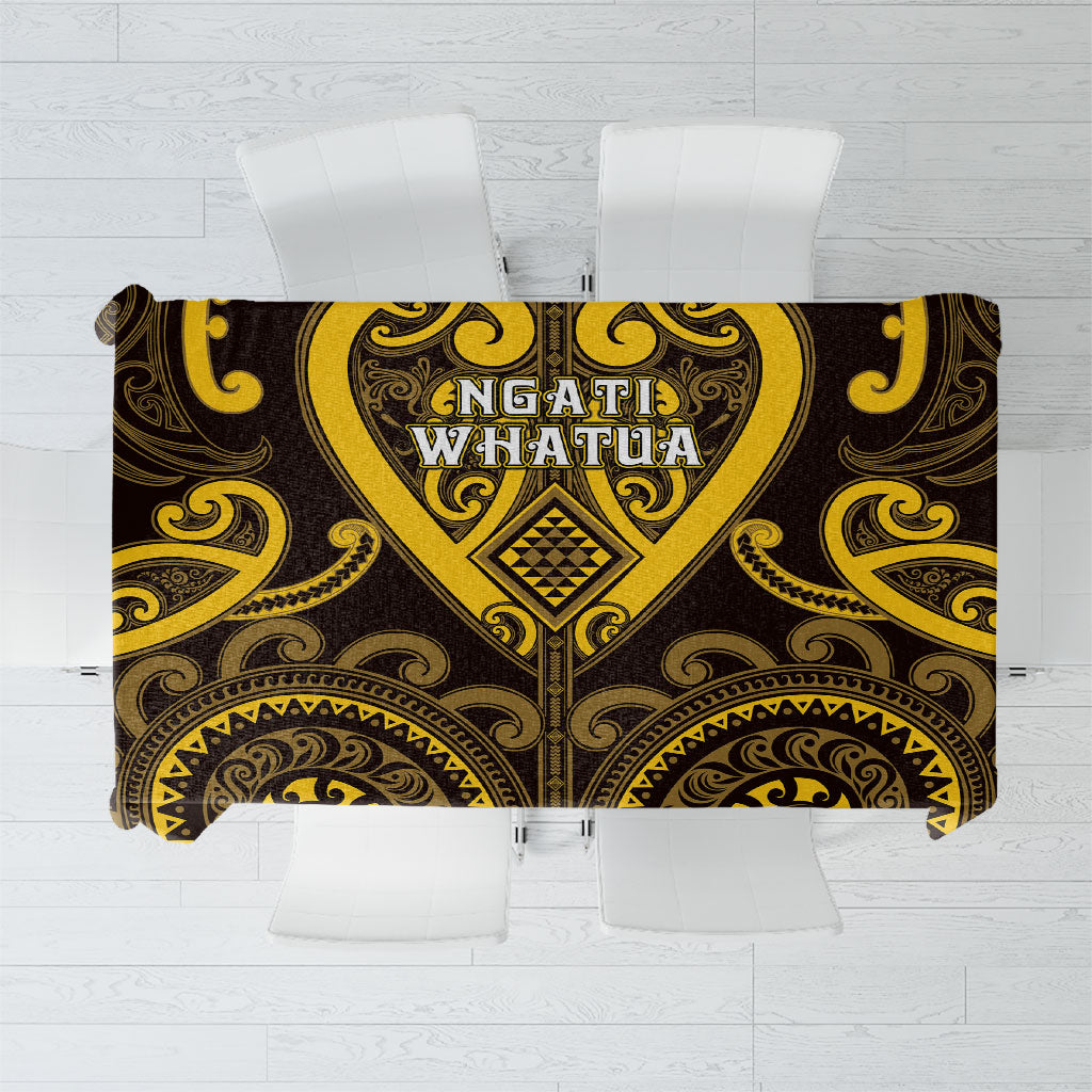 Aotearoa Ngati Whatua Tablecloth Maori Tribal Pattern LT05 Yellow - Polynesian Pride