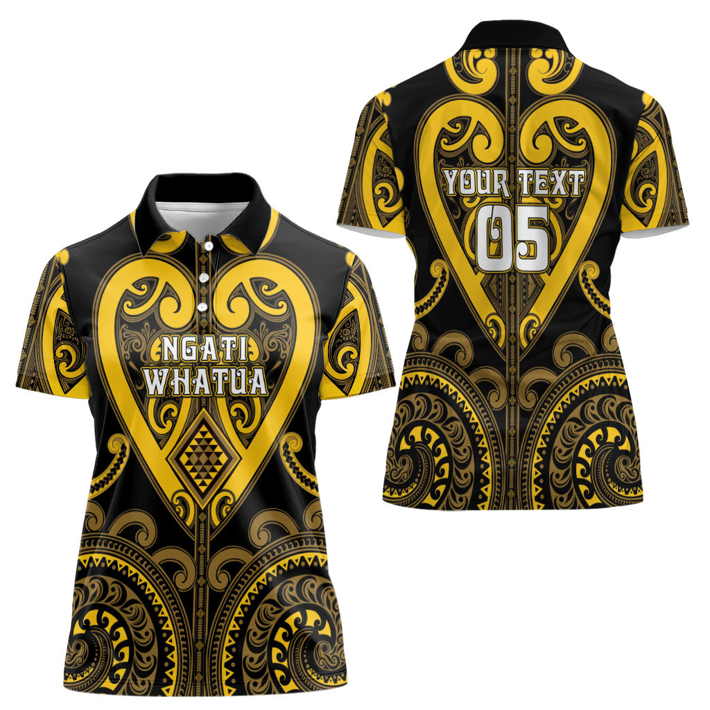 Custom Aotearoa Ngati Whatua Women Polo Shirt Maori Tribal Pattern LT05 - Polynesian Pride