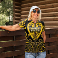 Custom Aotearoa Ngati Whatua Women Polo Shirt Maori Tribal Pattern LT05 - Polynesian Pride
