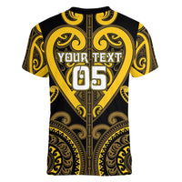 Custom Aotearoa Ngati Whatua Women V-Neck T-Shirt Maori Tribal Pattern LT05 - Polynesian Pride
