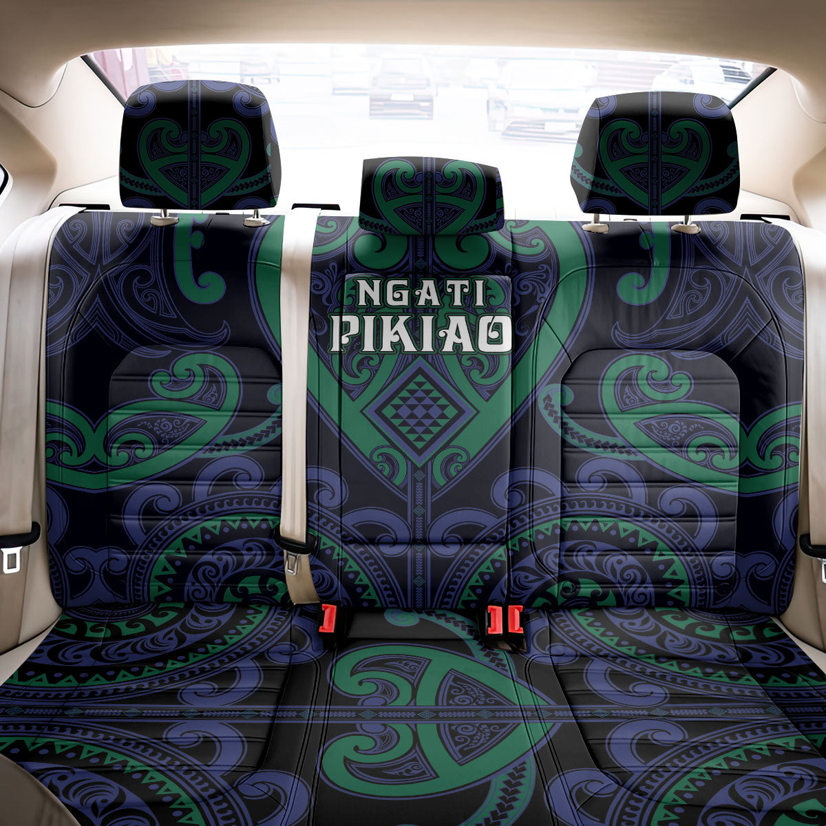 Aotearoa Ngati Pikiao Back Car Seat Cover Maori Tribal Pattern LT05 - Polynesian Pride
