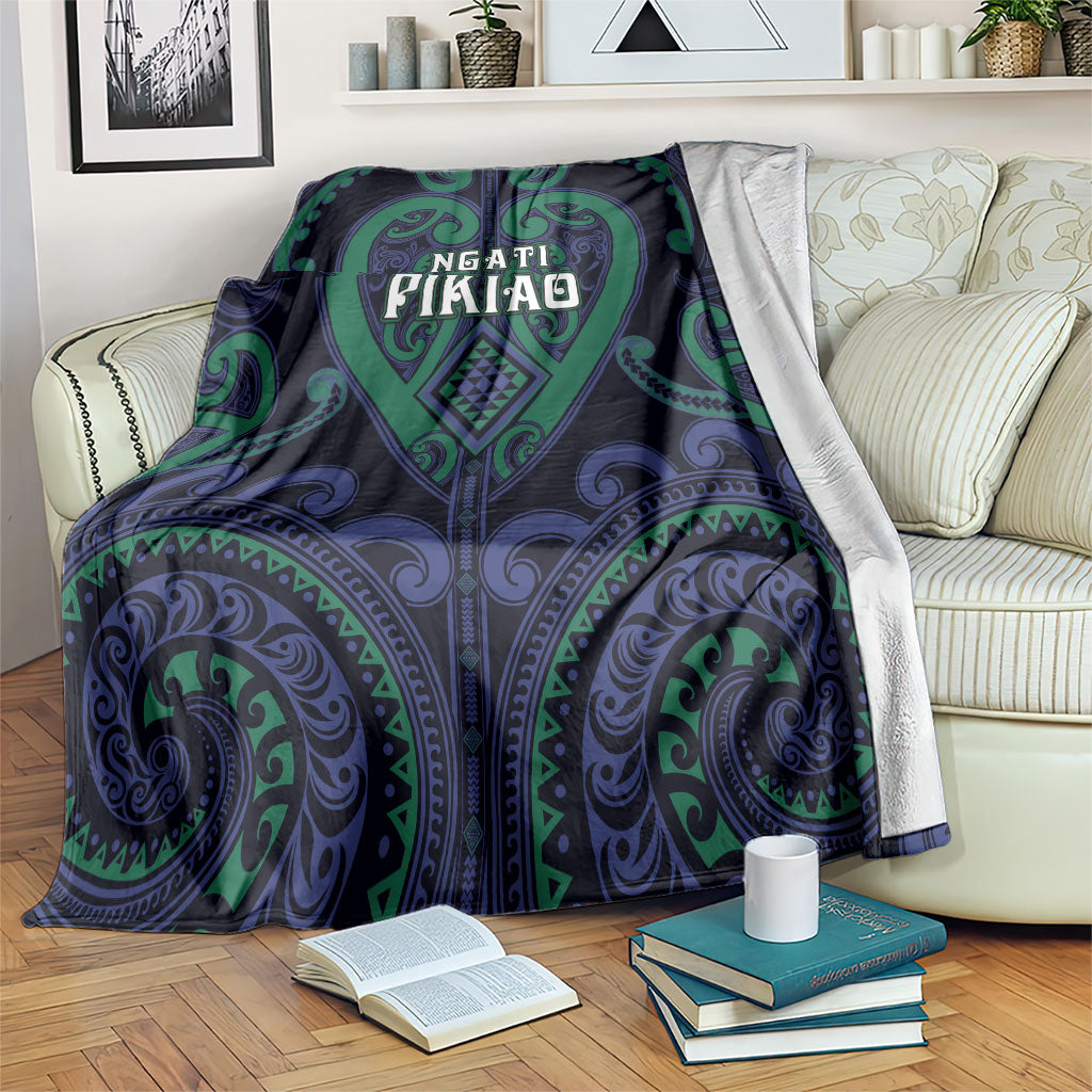 Aotearoa Ngati Pikiao Blanket Maori Tribal Pattern LT05 Green - Polynesian Pride