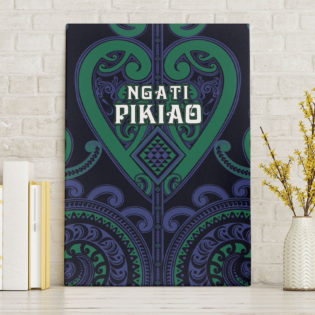 Aotearoa Ngati Pikiao Canvas Wall Art Maori Tribal Pattern LT05 Without Frame Green - Polynesian Pride
