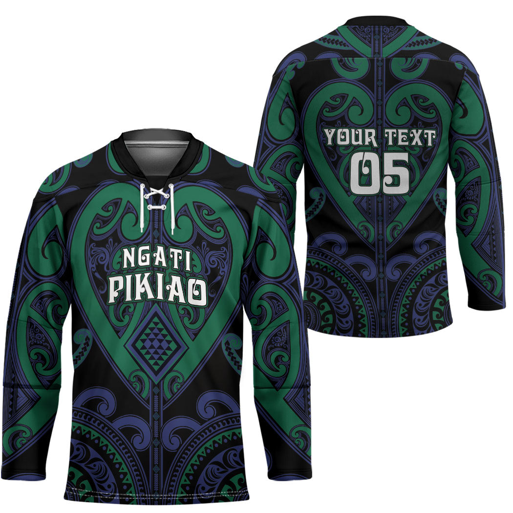 Custom Aotearoa Ngati Pikiao Hockey Jersey Maori Tribal Pattern LT05 - Polynesian Pride
