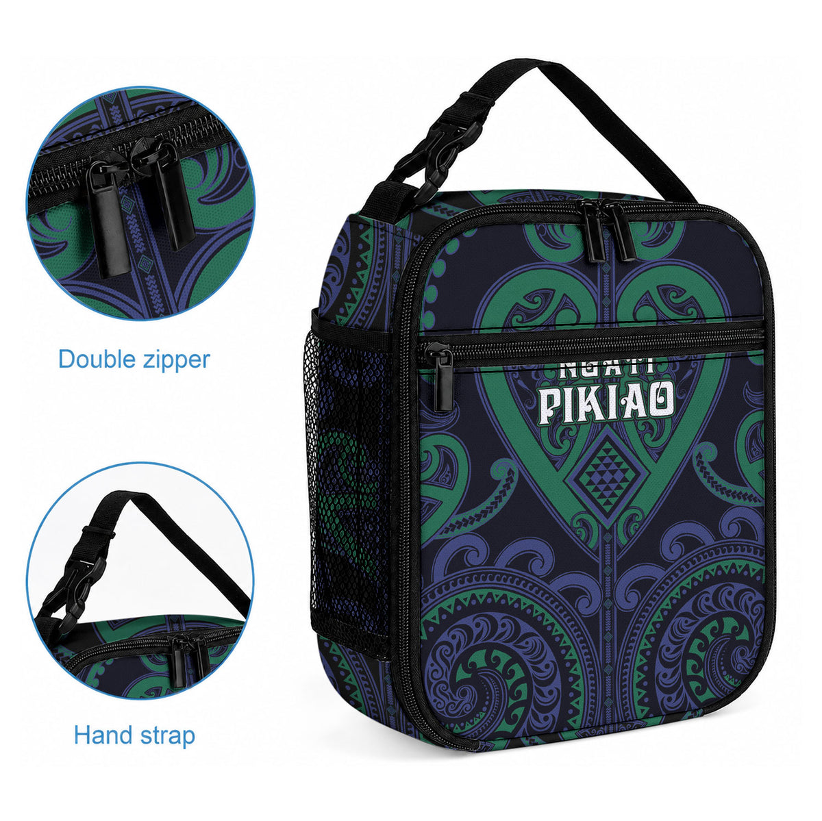 Aotearoa Ngati Pikiao Lunch Bag Maori Tribal Pattern LT05 - Polynesian Pride