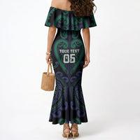 Custom Aotearoa Ngati Pikiao Mermaid Dress Maori Tribal Pattern LT05 - Polynesian Pride
