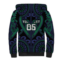 Custom Aotearoa Ngati Pikiao Sherpa Hoodie Maori Tribal Pattern LT05 - Polynesian Pride