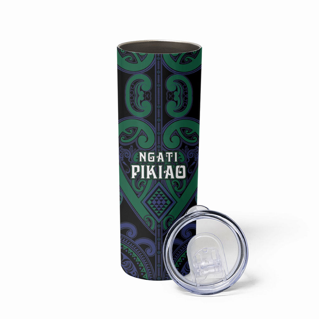 Custom Aotearoa Ngati Pikiao Skinny Tumbler Maori Tribal Pattern LT05 - Polynesian Pride