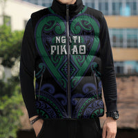 Custom Aotearoa Ngati Pikiao Sleeveless Puffer Jacket Maori Tribal Pattern LT05 - Polynesian Pride