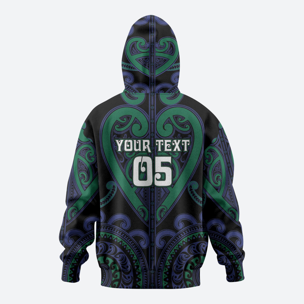 Custom Aotearoa Ngati Pikiao Zip Hoodie Maori Tribal Pattern LT05 - Polynesian Pride