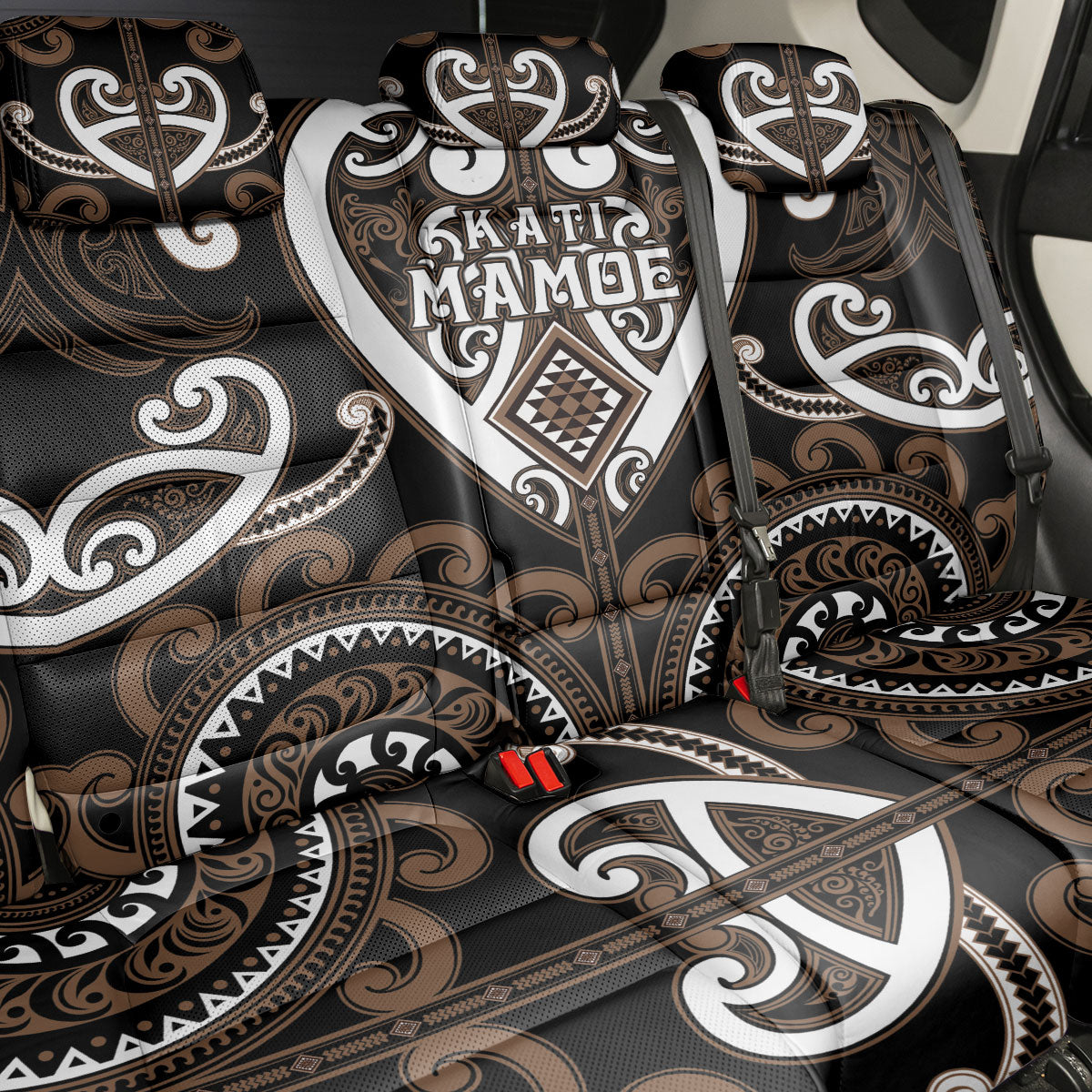 Aotearoa Kati Mamoe Back Car Seat Cover Maori Tribal Pattern LT05 - Polynesian Pride