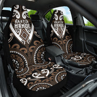 Aotearoa Kati Mamoe Car Seat Cover Maori Tribal Pattern LT05 One Size Brown - Polynesian Pride