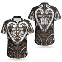 Custom Aotearoa Kati Mamoe Couples Matching Off Shoulder Maxi Dress and Hawaiian Shirt Maori Tribal Pattern LT05 - Polynesian Pride