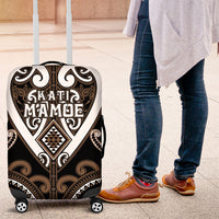 Aotearoa Kati Mamoe Luggage Cover Maori Tribal Pattern LT05 Brown - Polynesian Pride