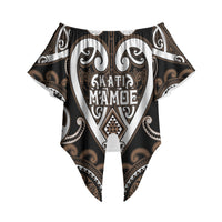Custom Aotearoa Kati Mamoe Off Shoulder Wrap Waist Top Maori Tribal Pattern LT05 - Polynesian Pride