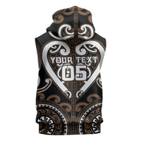 Custom Aotearoa Kati Mamoe Sleeveless Hoodie Maori Tribal Pattern LT05 - Polynesian Pride