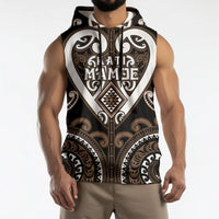 Custom Aotearoa Kati Mamoe Sleeveless Hoodie Maori Tribal Pattern LT05 - Polynesian Pride