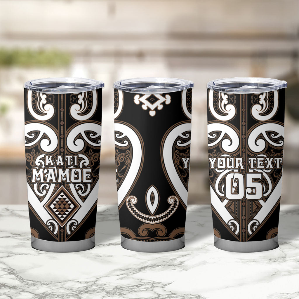 Custom Aotearoa Kati Mamoe Tumbler Cup Maori Tribal Pattern LT05 - Polynesian Pride