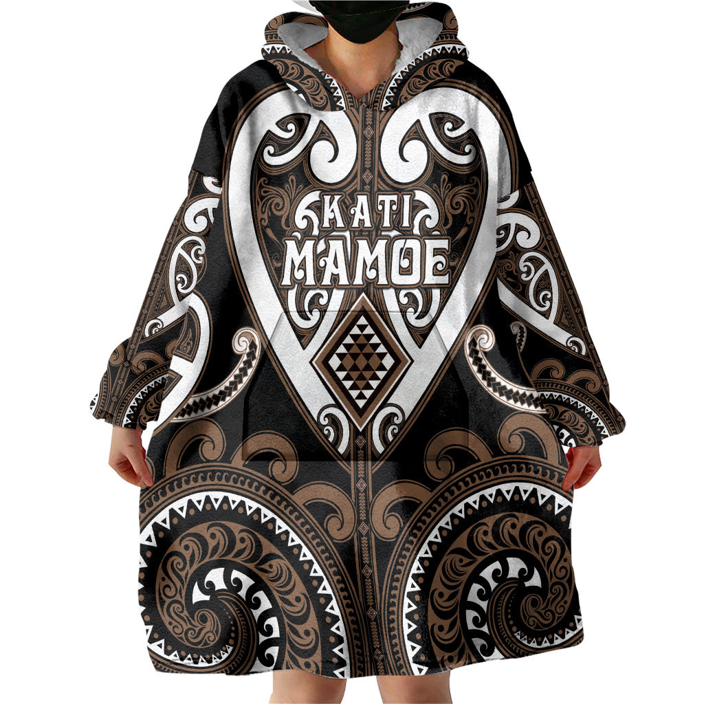 Custom Aotearoa Kati Mamoe Wearable Blanket Hoodie Maori Tribal Pattern LT05 - Polynesian Pride