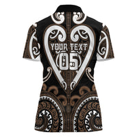 Custom Aotearoa Kati Mamoe Women Polo Shirt Maori Tribal Pattern LT05 - Polynesian Pride