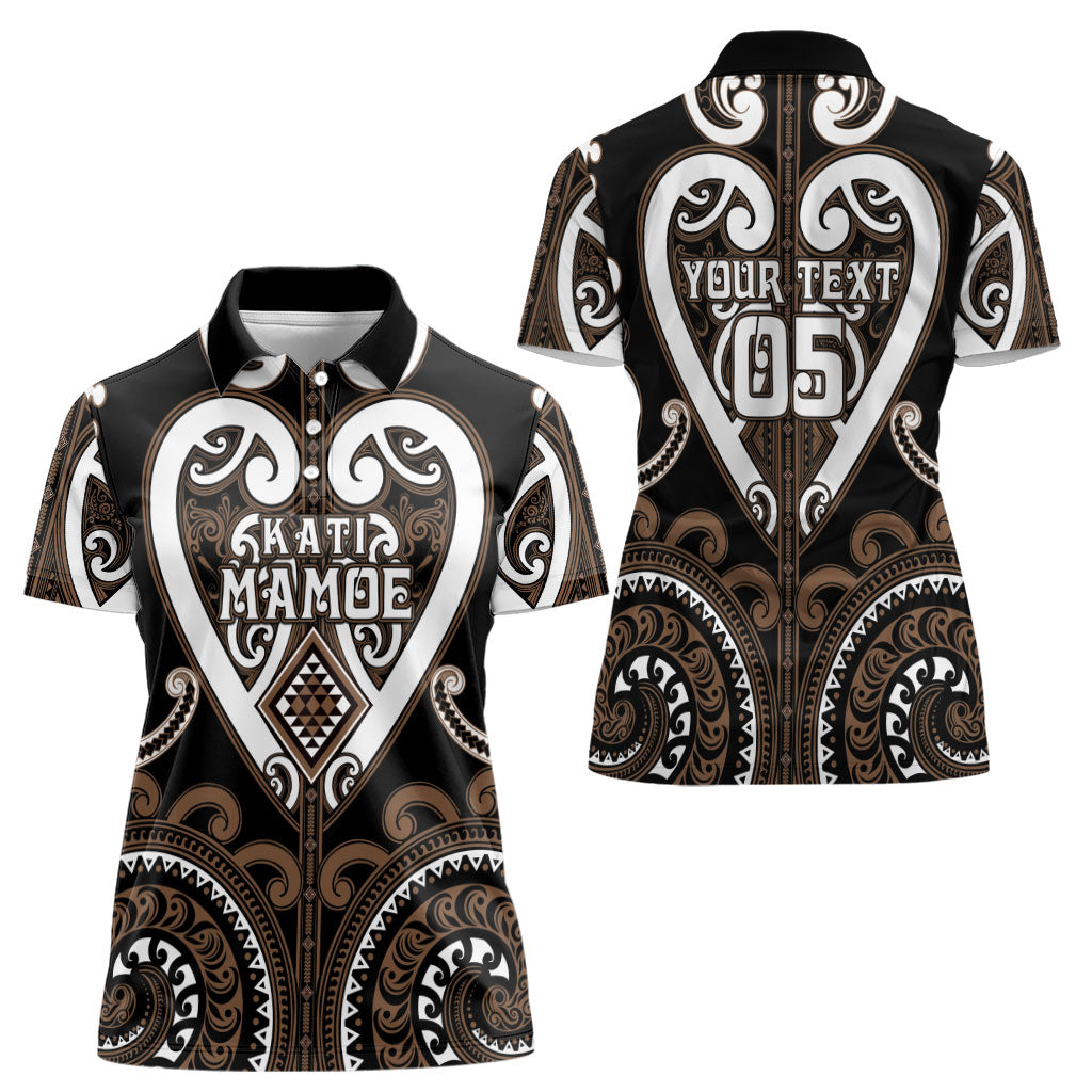 Custom Aotearoa Kati Mamoe Women Polo Shirt Maori Tribal Pattern LT05 - Polynesian Pride
