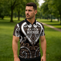 Custom Aotearoa Kati Mamoe Zipper Polo Shirt Maori Tribal Pattern LT05 - Polynesian Pride